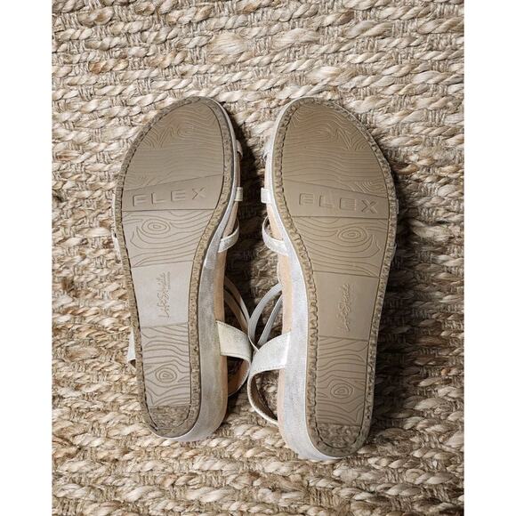 New! LifeStride Women's 9.5 M Mesmerize Gold Flex Comfort Sparkly Wedges - Picture 11 of 11